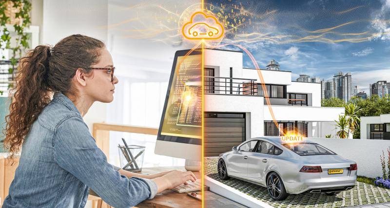 Mercedes à fond sur le logiciel - Photo d'illustration